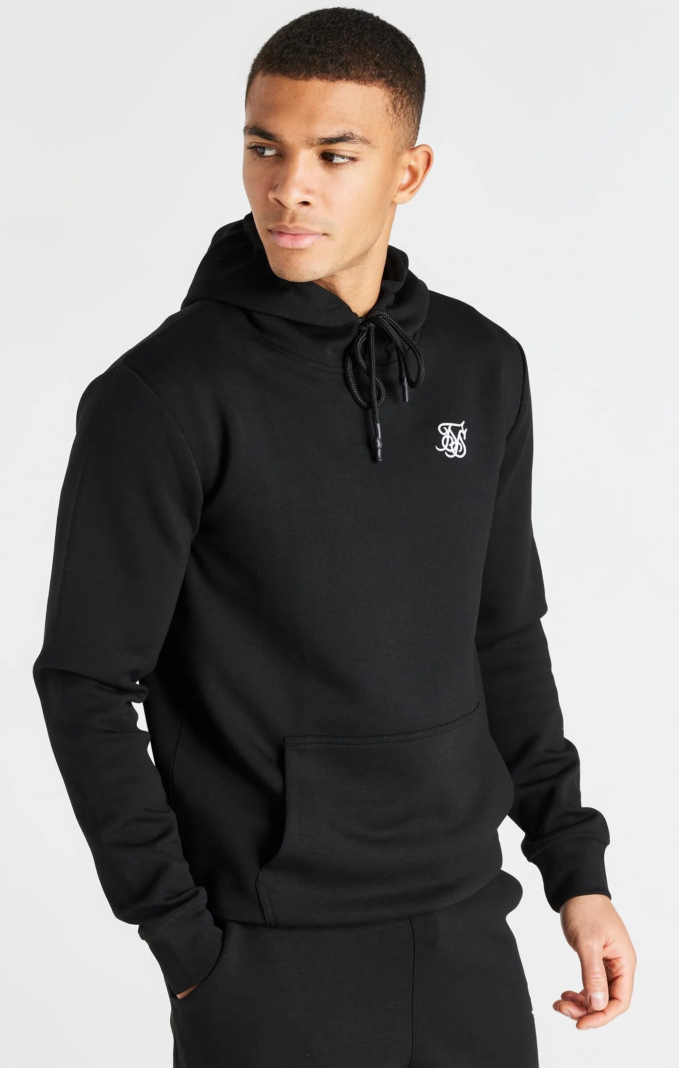 Black Overhead Poly Hoodie sold by Siksilk