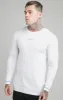 White Long Sleeve Muscle Fit T-Shirt sold by Siksilk
