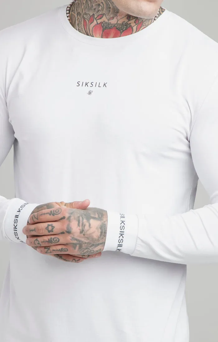 White Long Sleeve Muscle Fit T-Shirt sold by Siksilk