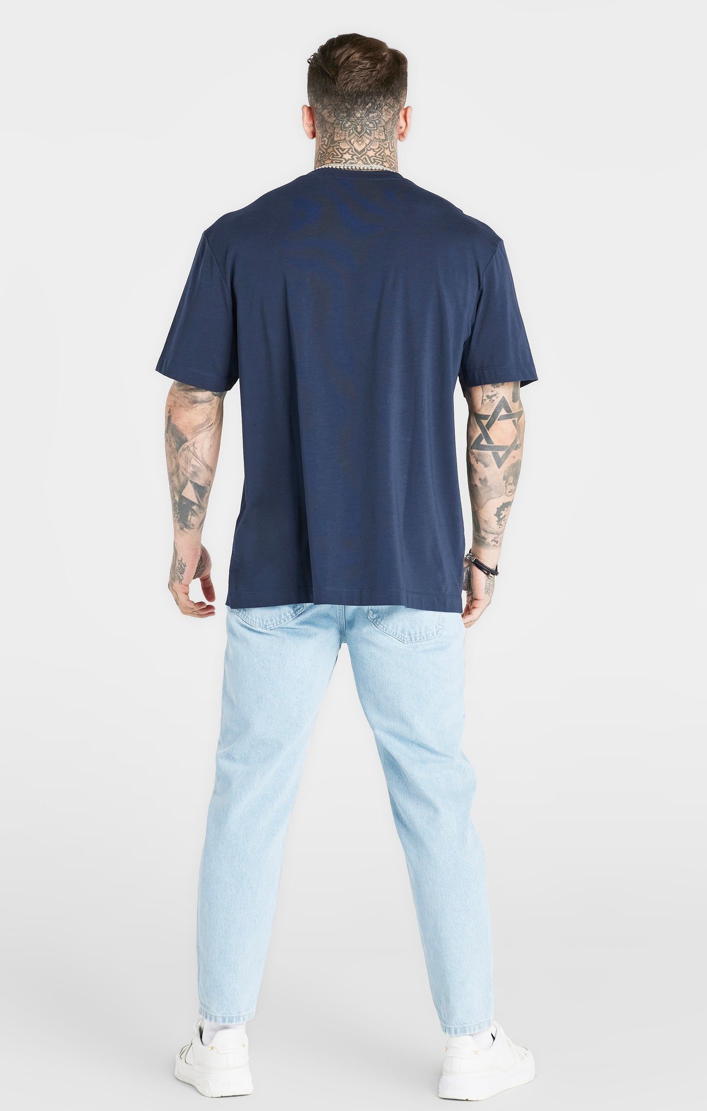 Navy Varsity Oversized T-Shirt sold by Siksilk product image thumbnail 5