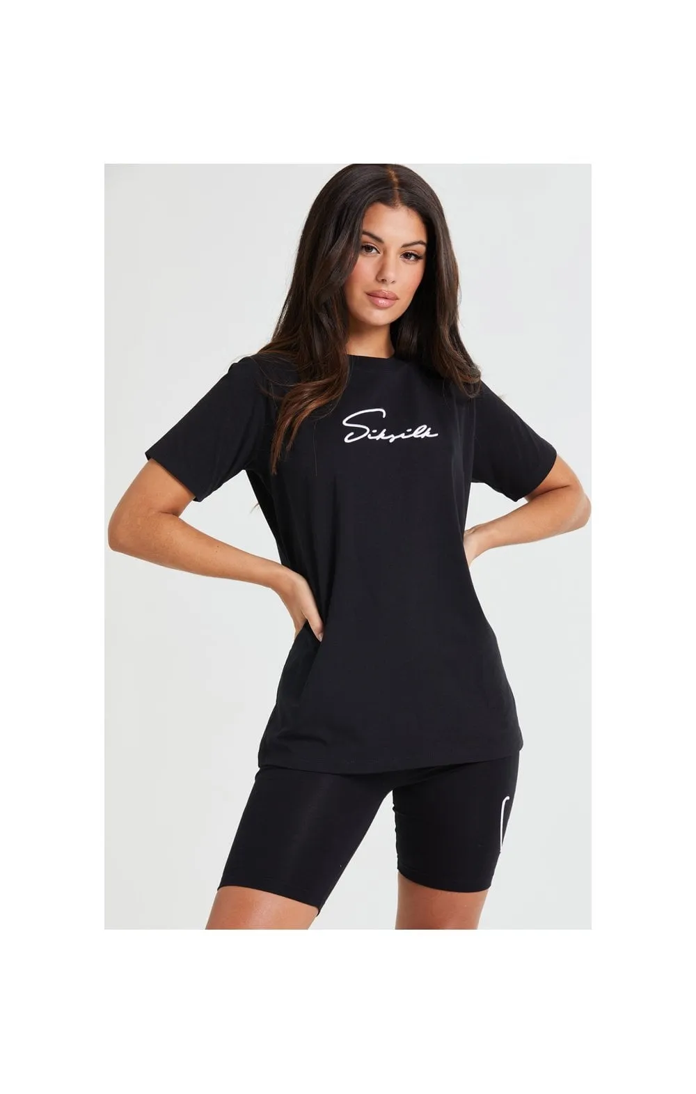 SikSilk Essential Boyfriend Tee - Black sold by Siksilk