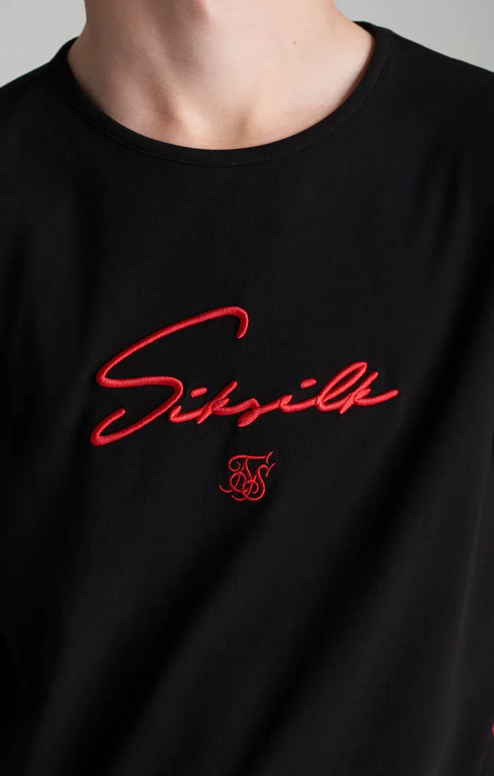 Boys Black Taped T-Shirt sold by Siksilk product image thumbnail 2