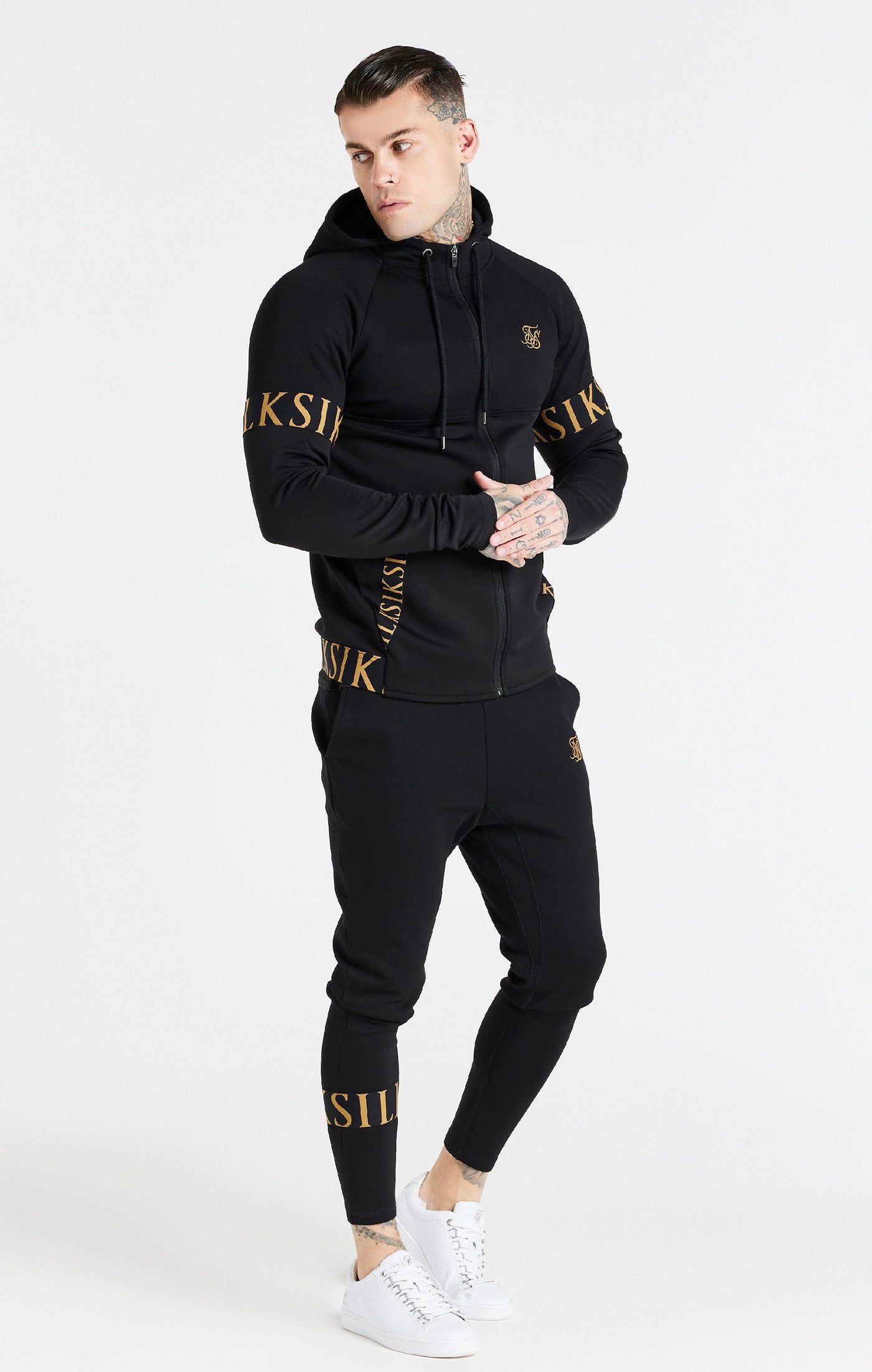 Black Dynamic Zip Through Hoodie sold by Siksilk product image thumbnail 4
