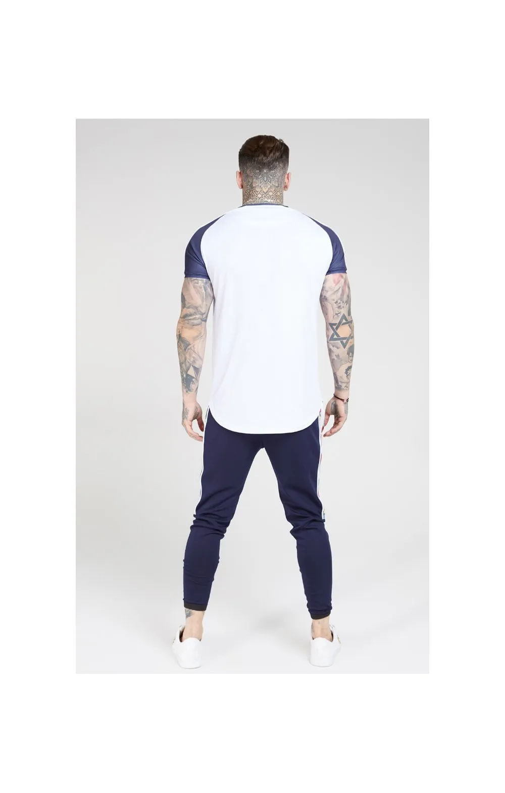 SikSilk Curved Hem Raglan Tee – White sold by Siksilk product image thumbnail 5