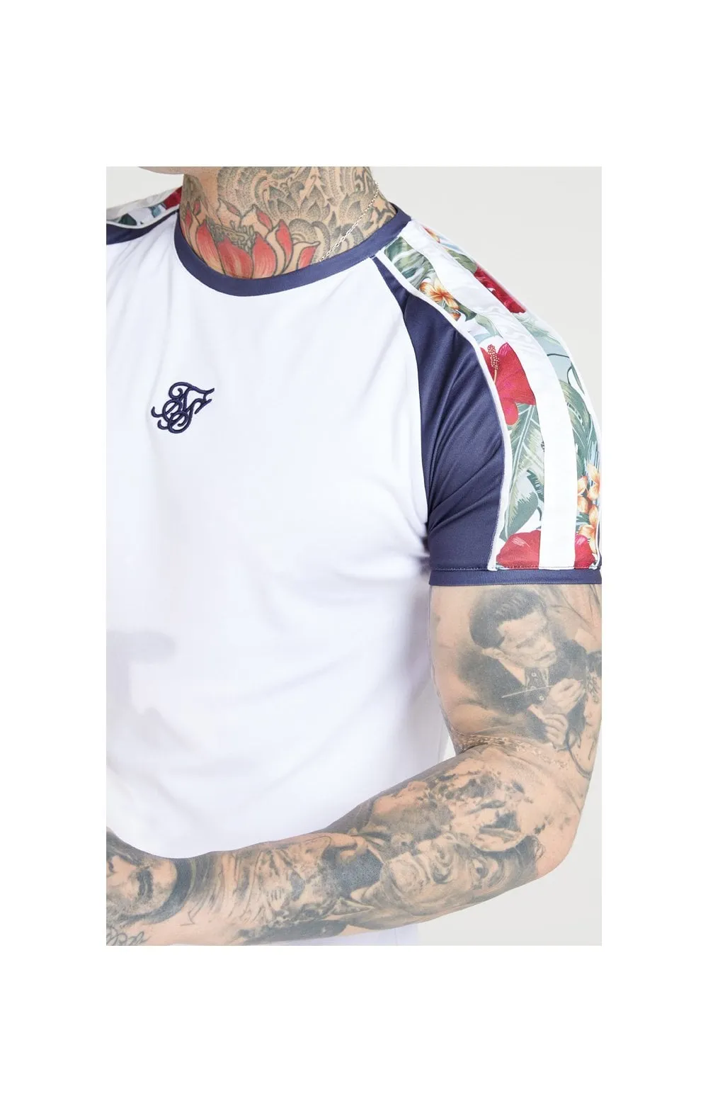 SikSilk Curved Hem Raglan Tee – White sold by Siksilk product image thumbnail 2