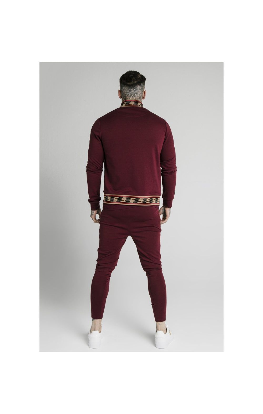 SikSilk Retro Jacquard Athlete Pants - Burgundy sold by Siksilk product image thumbnail 7