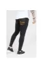 SikSilk Burst Knee Low Rise Denims - Washed Black & Camo sold by Siksilk