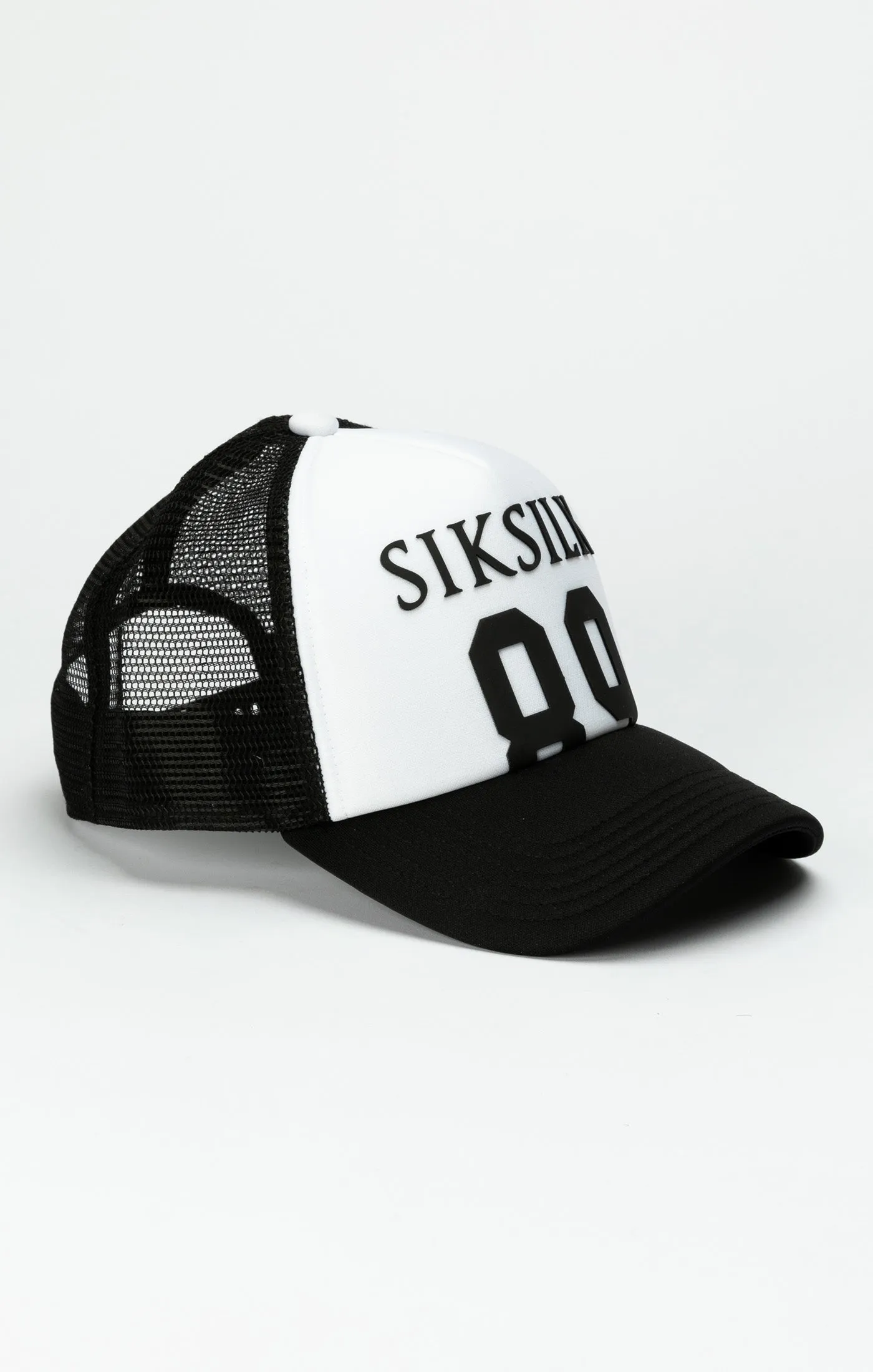 Black 89 Foam Mesh Trucker Cap sold by Siksilk
