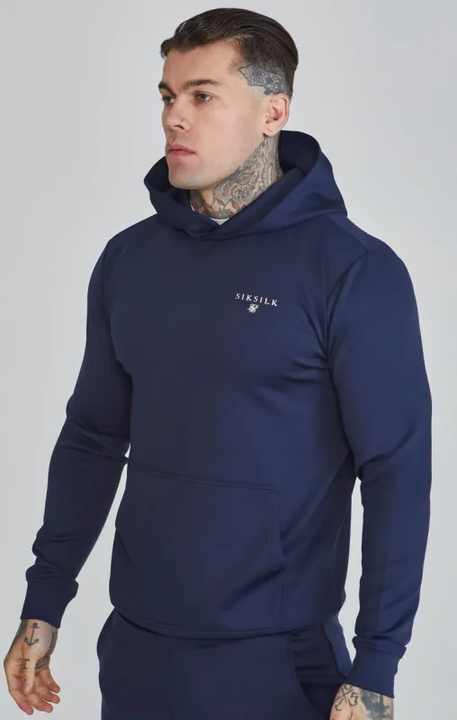 Navy Essentials Poly Hoodie sold by Siksilk
