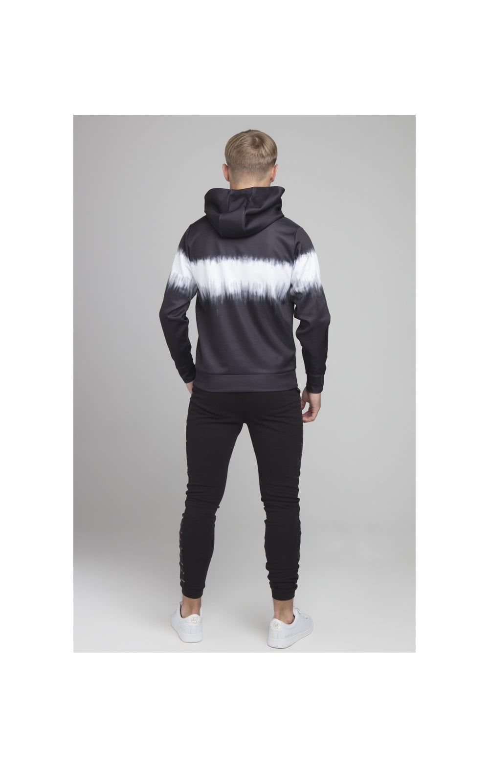 Illusive London Fade Tie Dye Hoodie - Black & White sold by Siksilk product image thumbnail 6