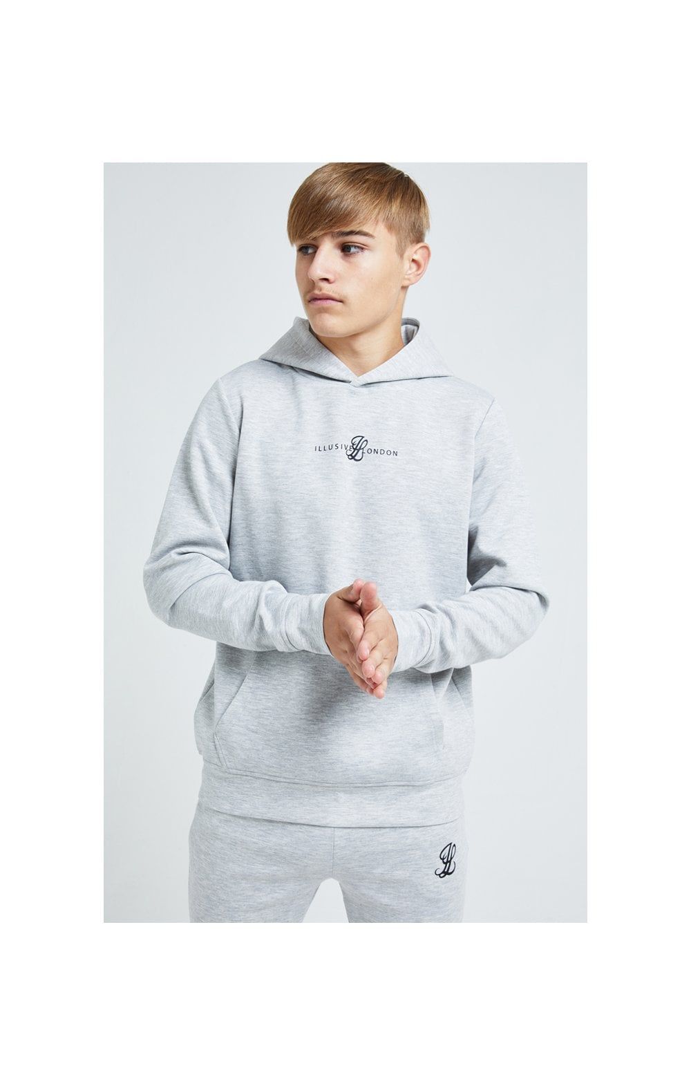 Illusive London Dual Overhead Hoodie - Grey sold by Siksilk