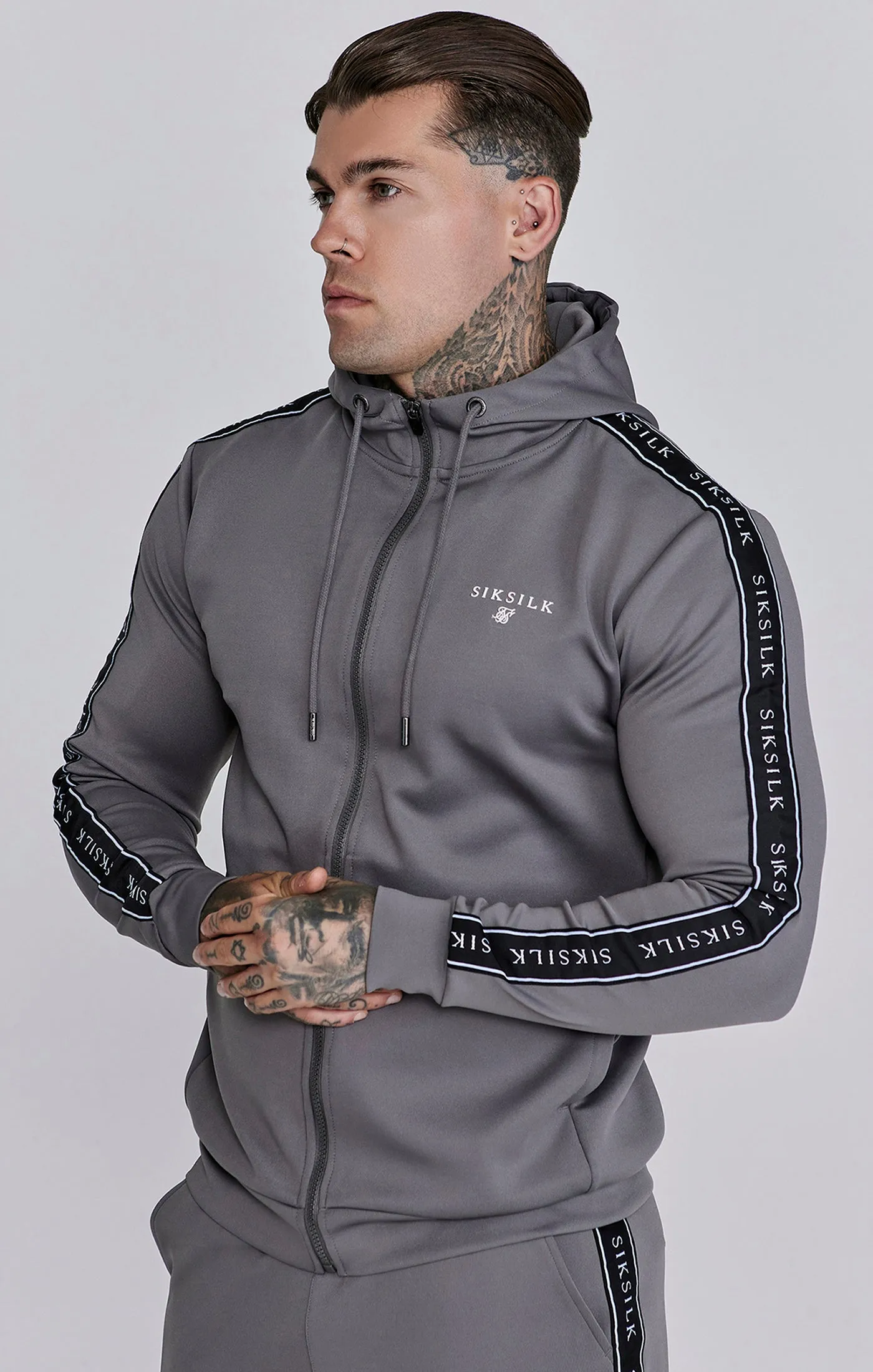 Grey Hoodie and Joggers Set sold by Siksilk product image thumbnail 2