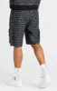 Black Jacquard Denim Cargo Short sold by Siksilk
