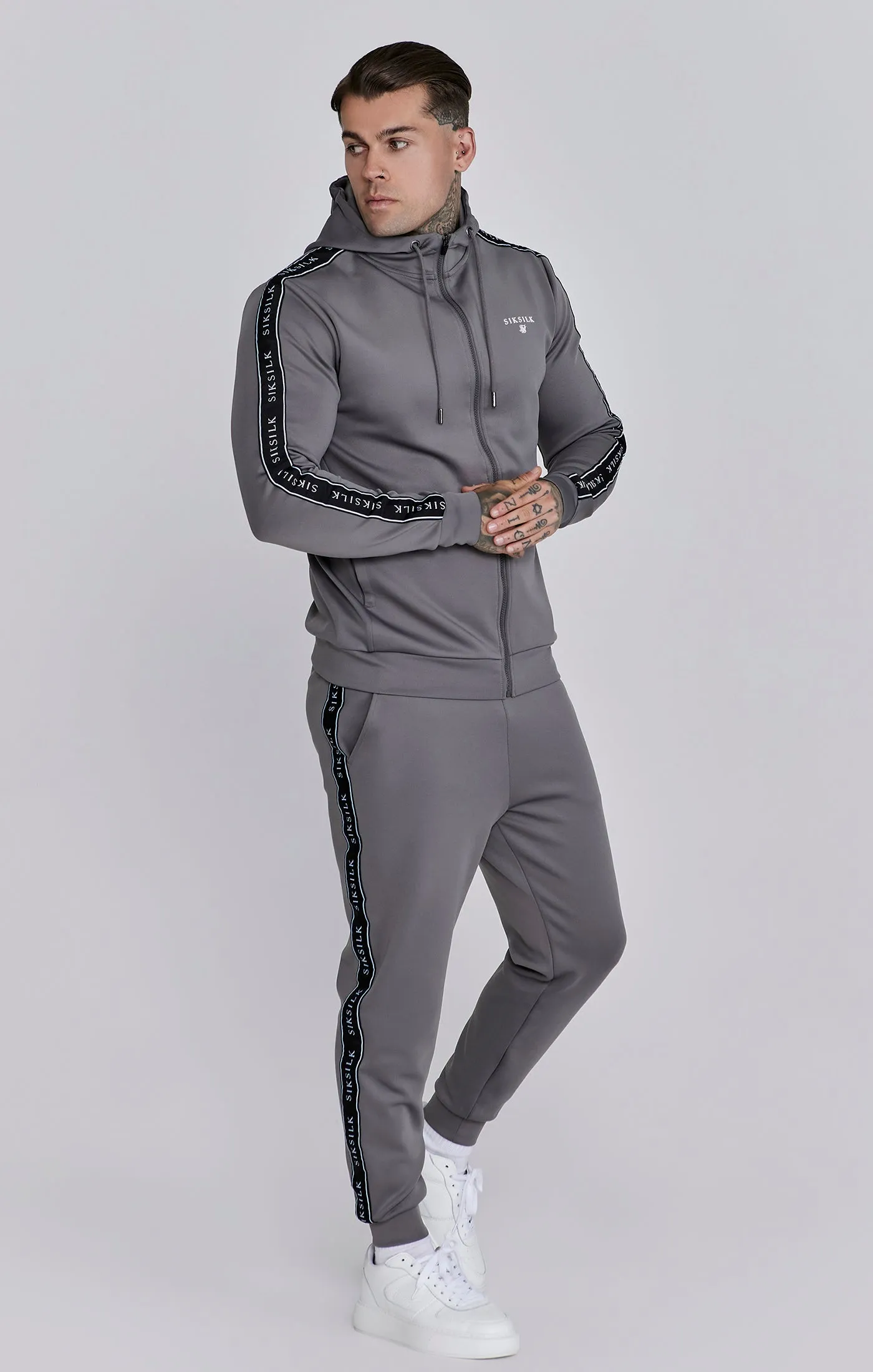 Grey Hoodie and Joggers Set sold by Siksilk product image thumbnail 4