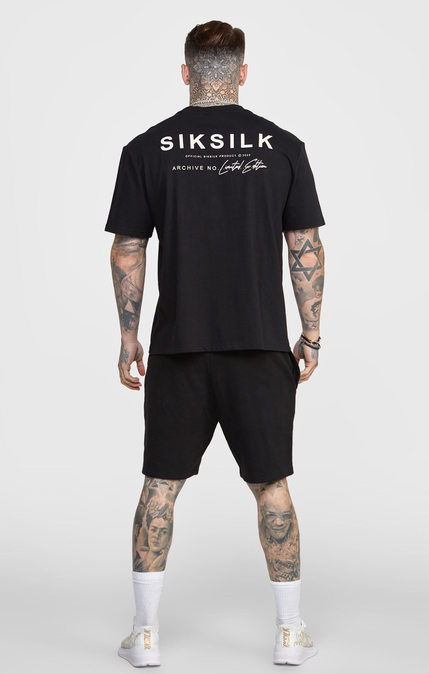 Black Oversized Back Logo T-Shirt sold by Siksilk product image thumbnail 5