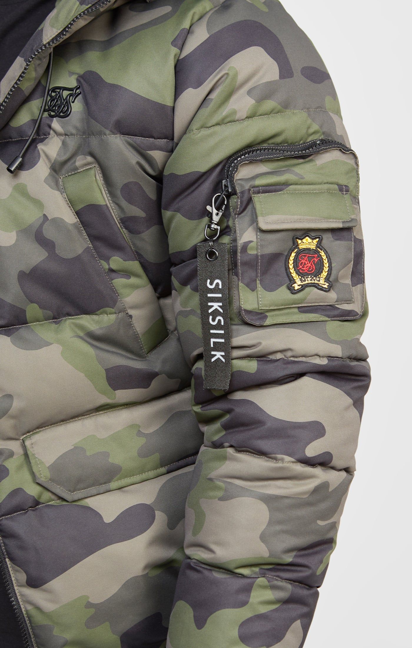 Green Camo Bomber Jacket sold by Siksilk product image thumbnail 2