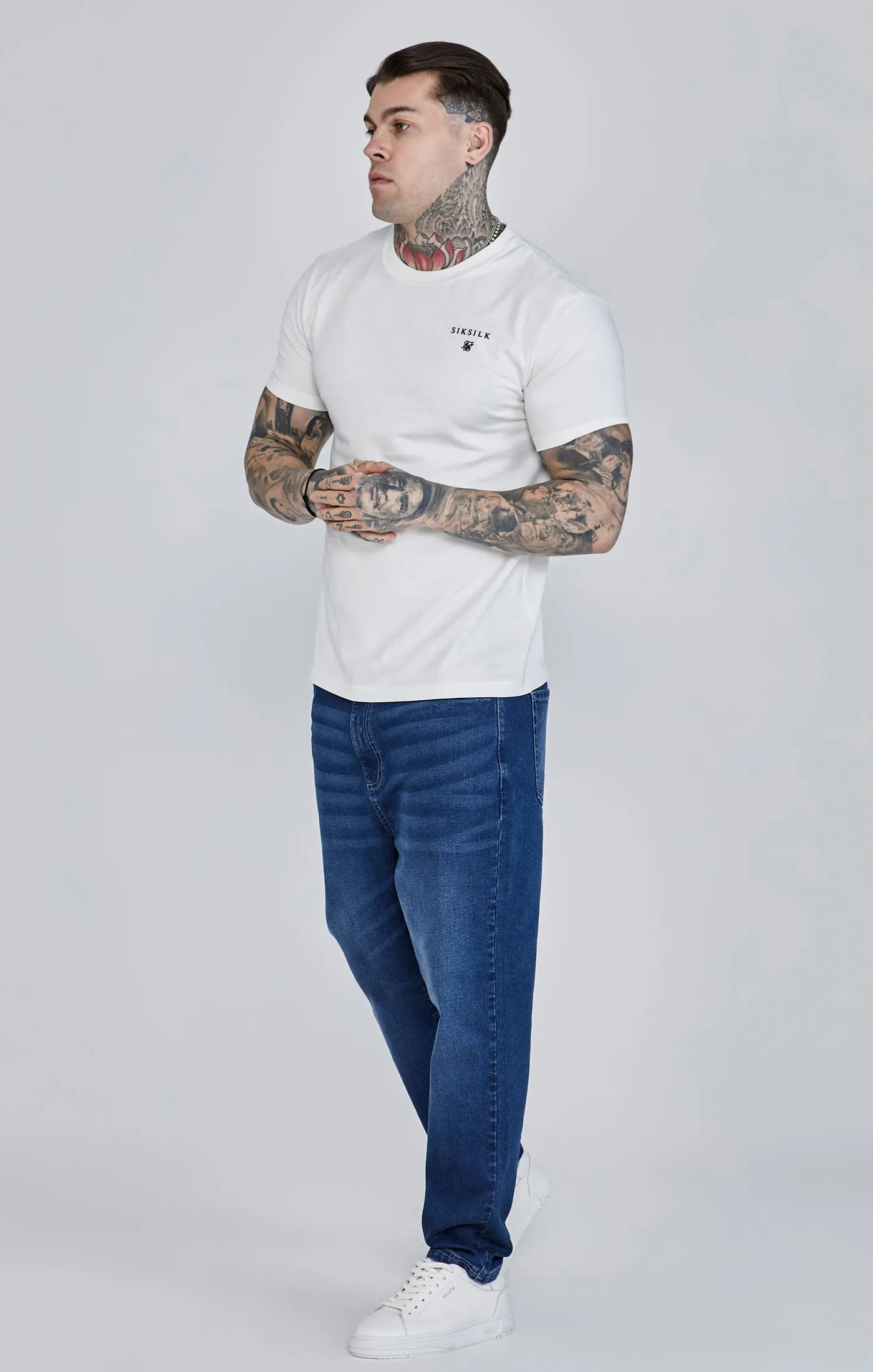White Relaxed Fit T-Shirt sold by Siksilk product image thumbnail 4
