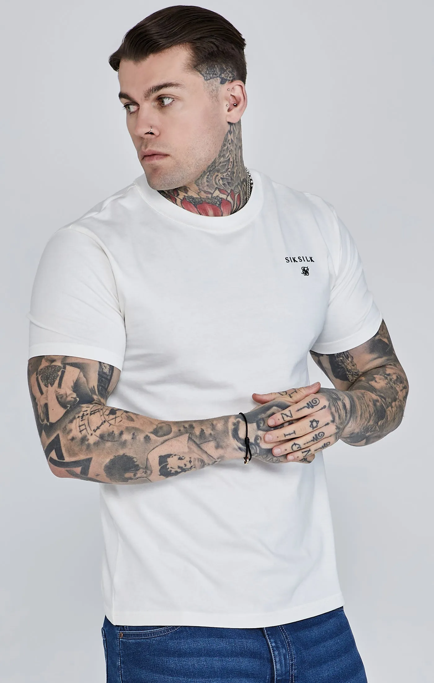 White Relaxed Fit T-Shirt sold by Siksilk