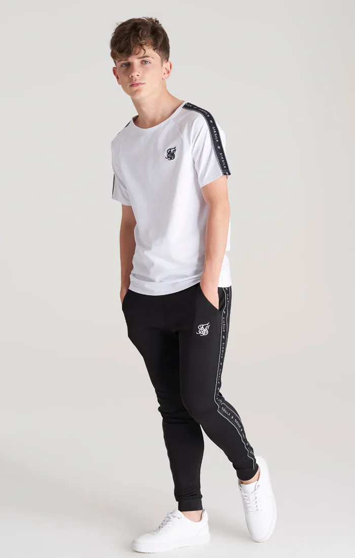 Boys White Taped Raglan T-Shirt sold by Siksilk product image thumbnail 4