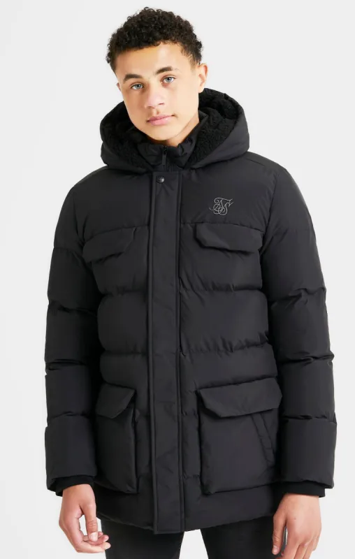 Boys Black Parka sold by Siksilk