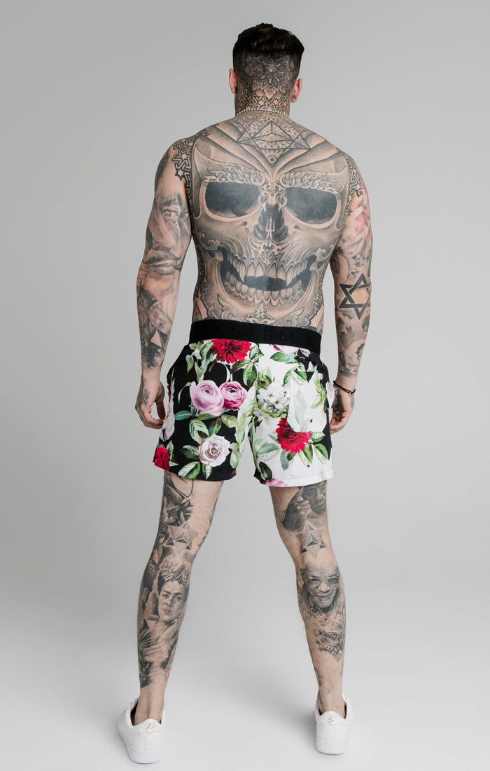 Black Floral Swim Short sold by Siksilk product image thumbnail 5