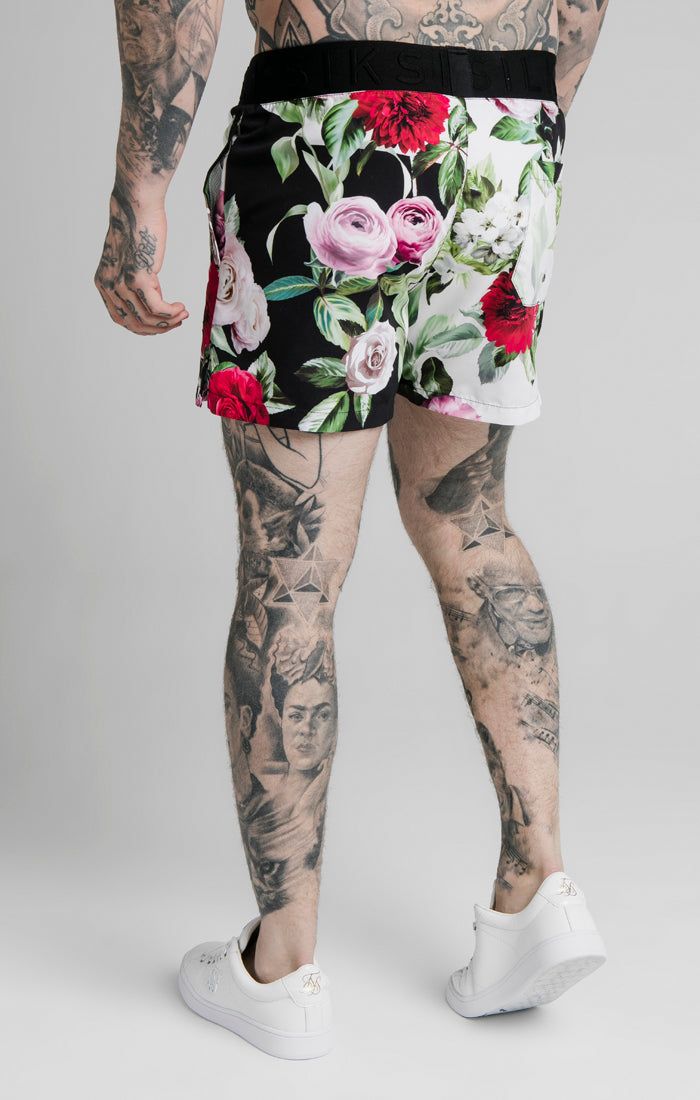 Black Floral Swim Short sold by Siksilk product image thumbnail 2