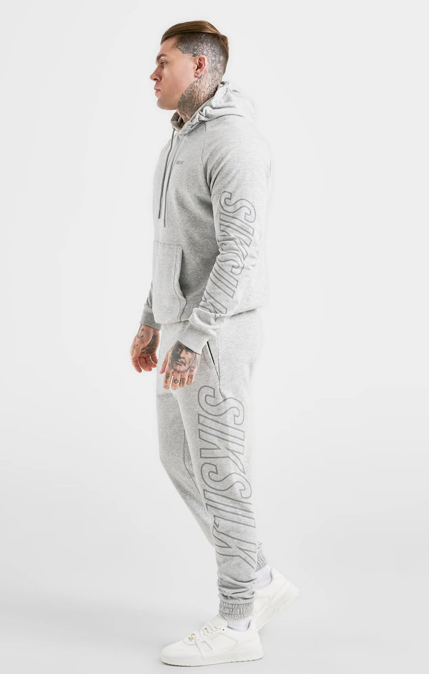 Grey Marl Sports Hoodie sold by Siksilk product image thumbnail 4