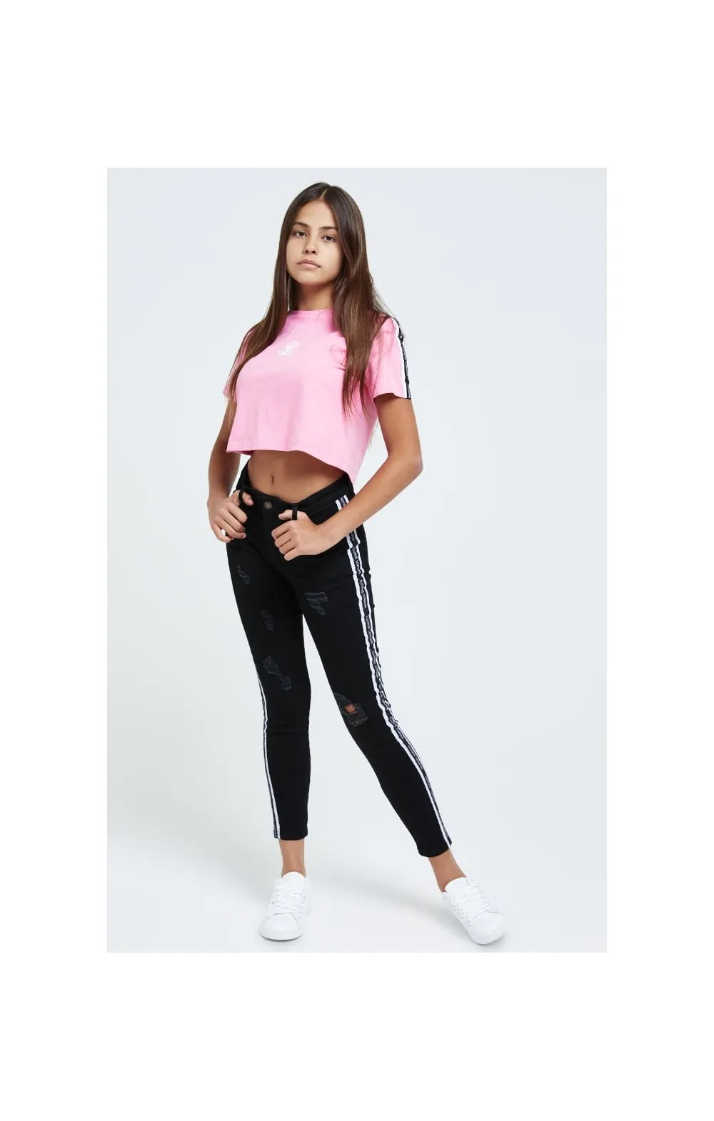 Illusive London Tape Crop Tee - Pink sold by Siksilk product image thumbnail 5