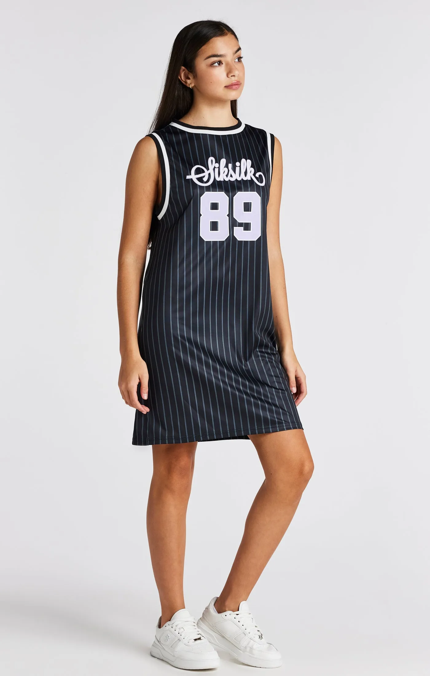 Basketball Siksilk T Shirt Dress Siksilk Girls Black Pinstripe Basketball  Dress Parallel