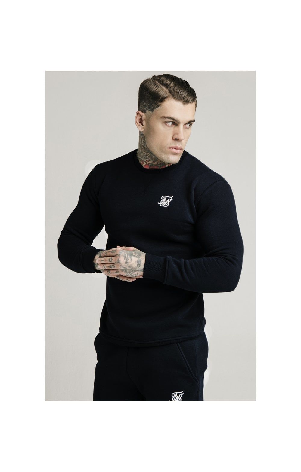 Black Crew Sweatshirt sold by Siksilk