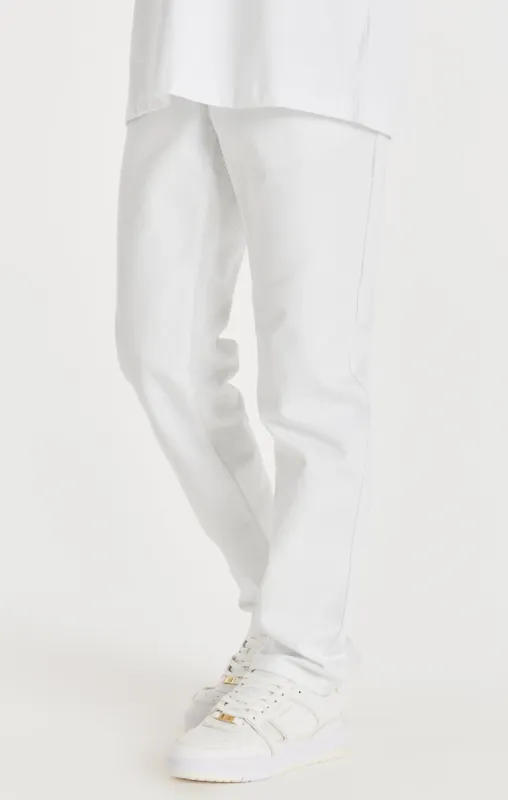 White Straight Cut Denim sold by Siksilk