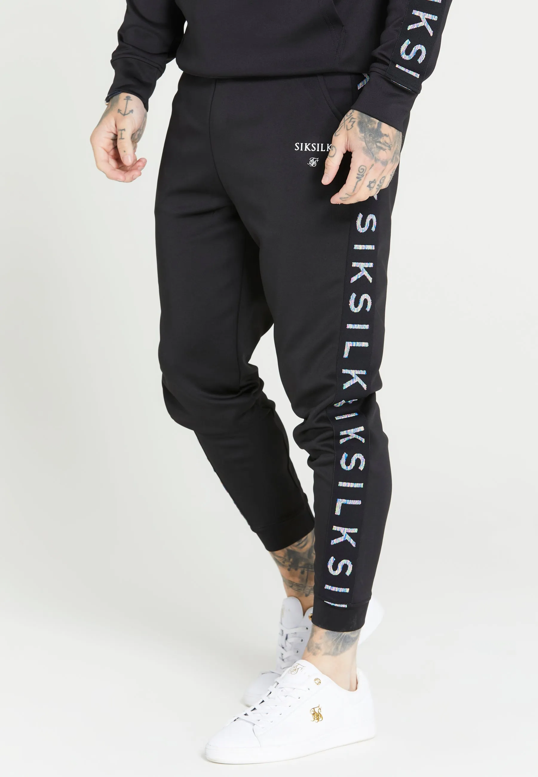 Black Runner Track Pant sold by Siksilk