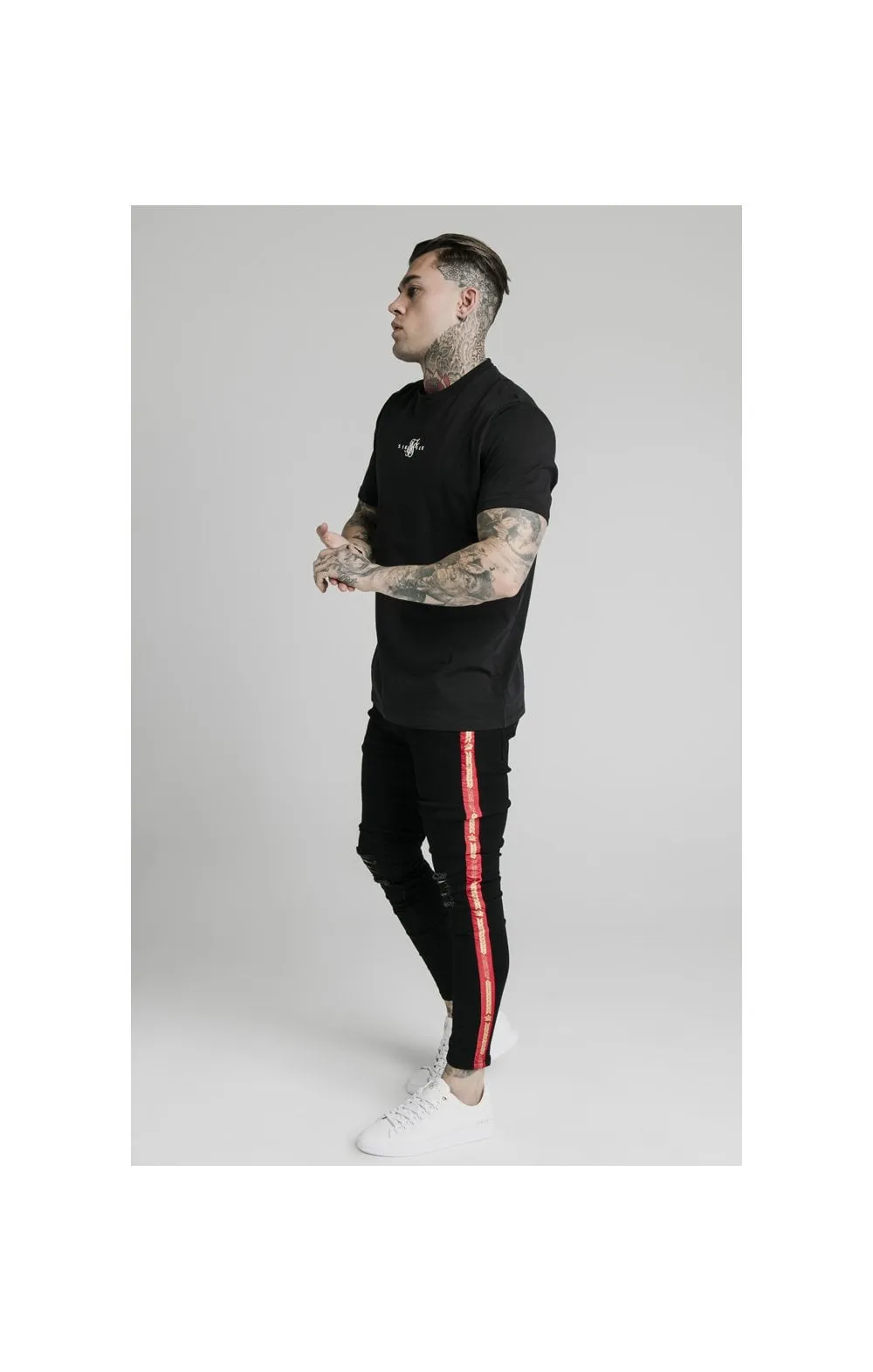 SikSilk Burst Knee Jeans - Black sold by Siksilk product image thumbnail 4