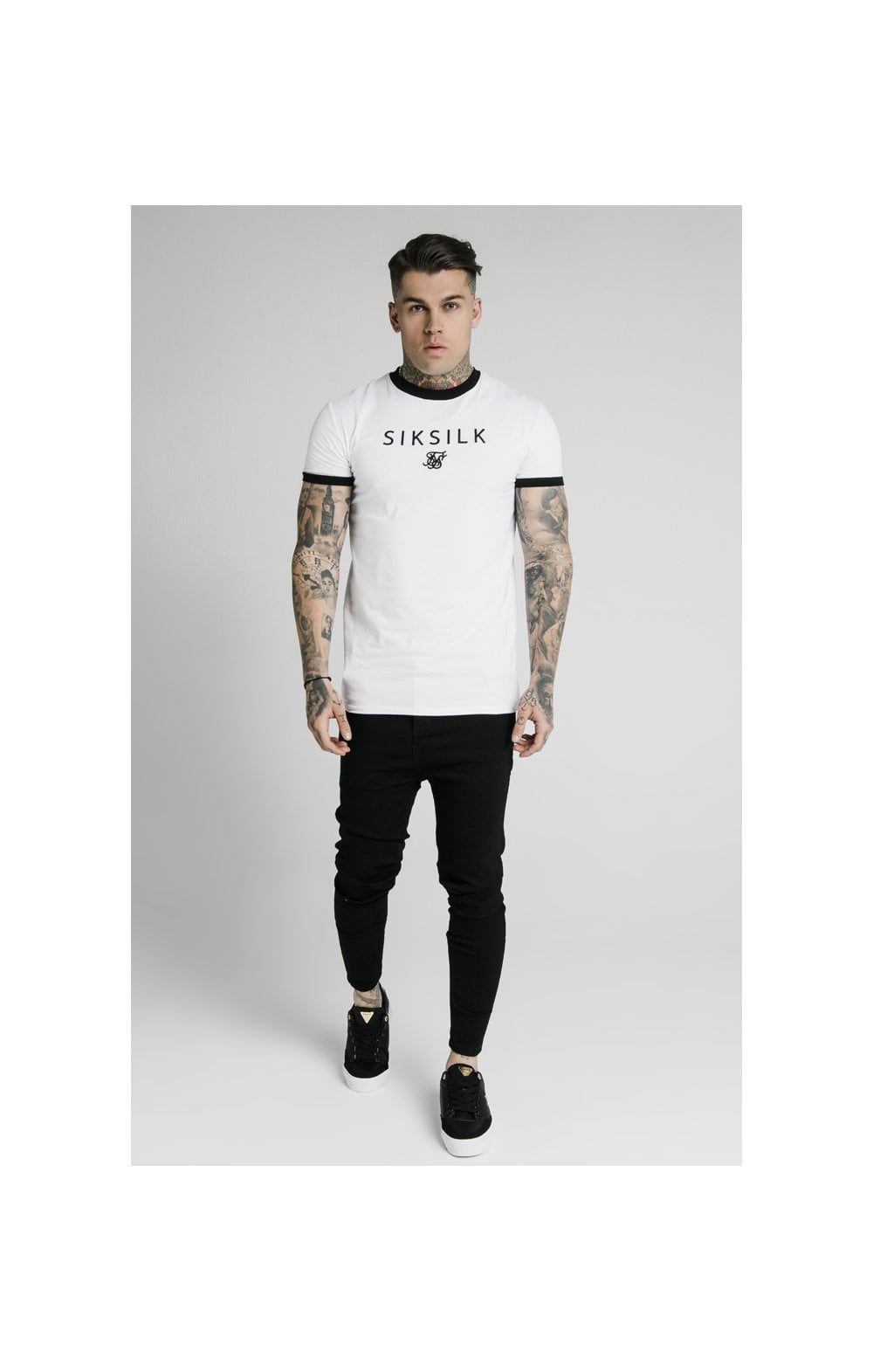 SikSilk S/S Straight Hem Gym Tee - White sold by Siksilk product image thumbnail 3