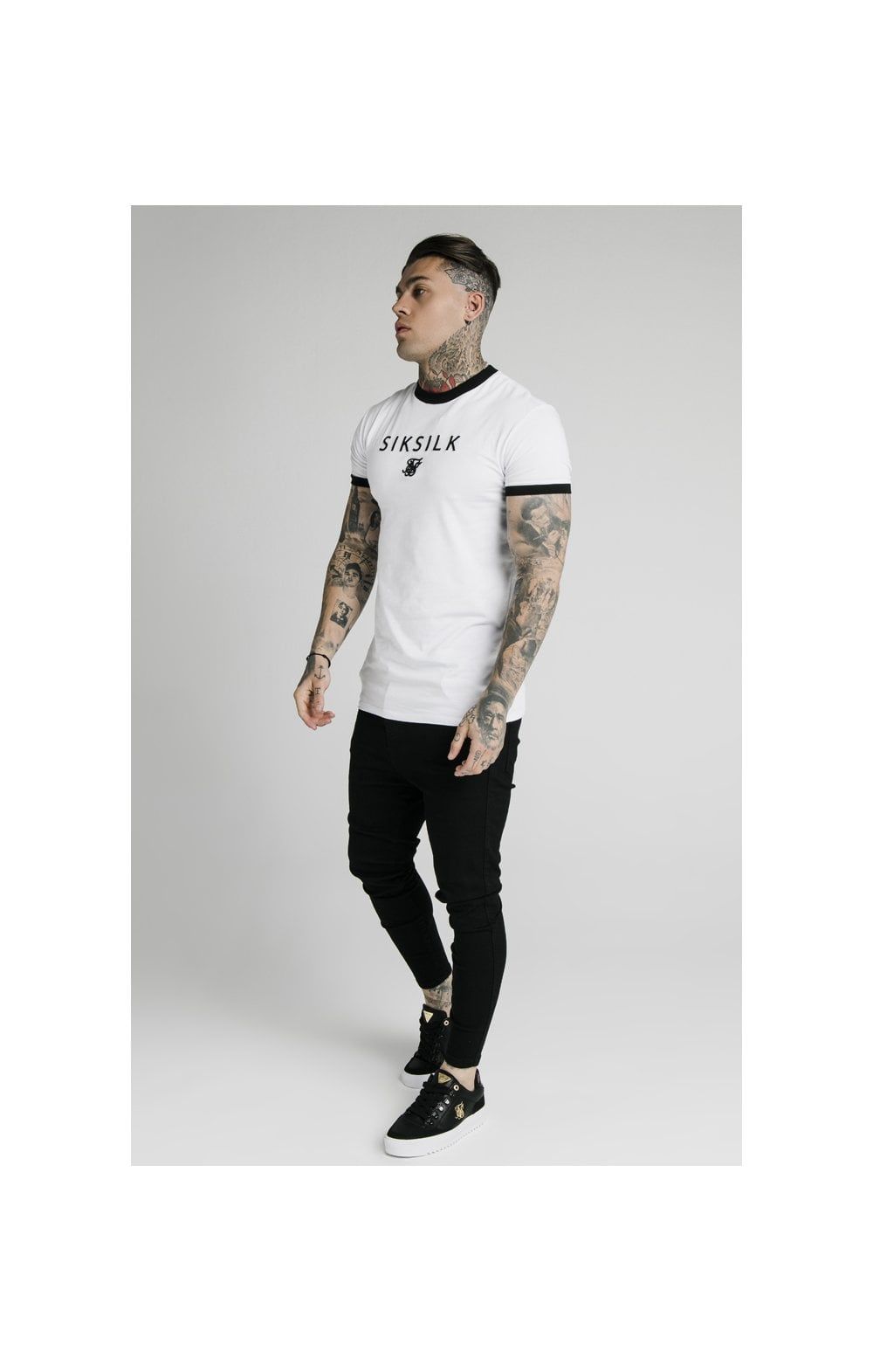 SikSilk S/S Straight Hem Gym Tee - White sold by Siksilk product image thumbnail 5