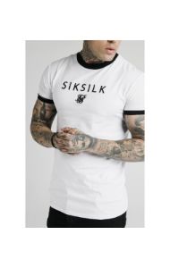 SikSilk S/S Straight Hem Gym Tee - White sold by Siksilk