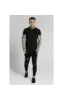 SikSilk Straight Hem Gym Tee – Black & Gold sold by Siksilk