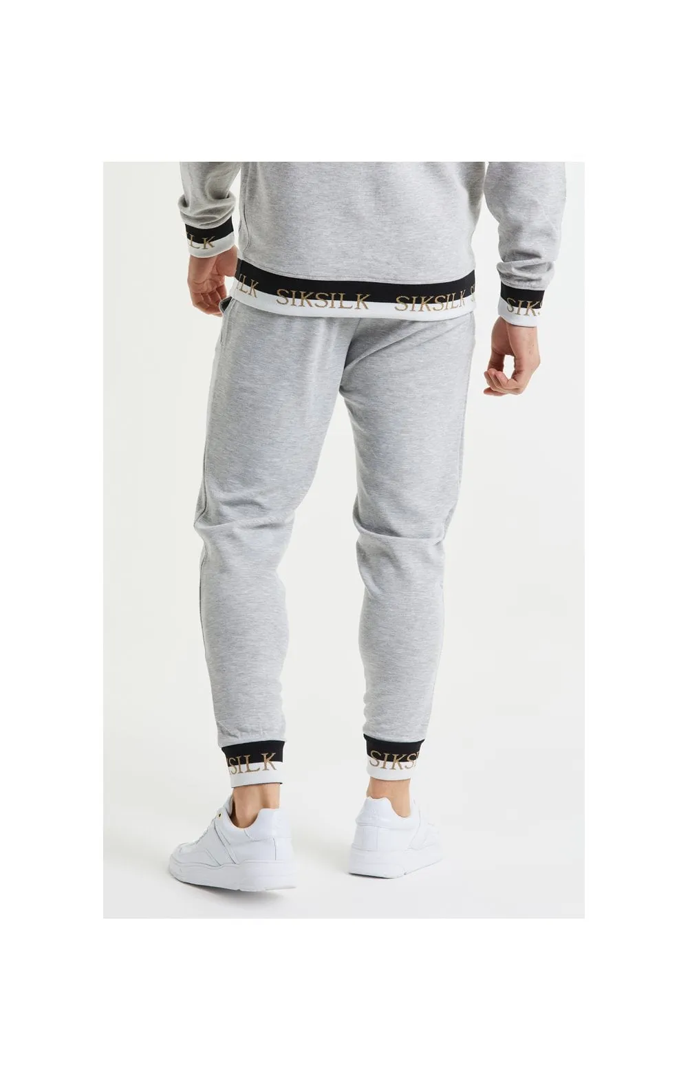 SikSilk Deluxe Fitted Jogger - Grey Marl sold by Siksilk product image thumbnail 4
