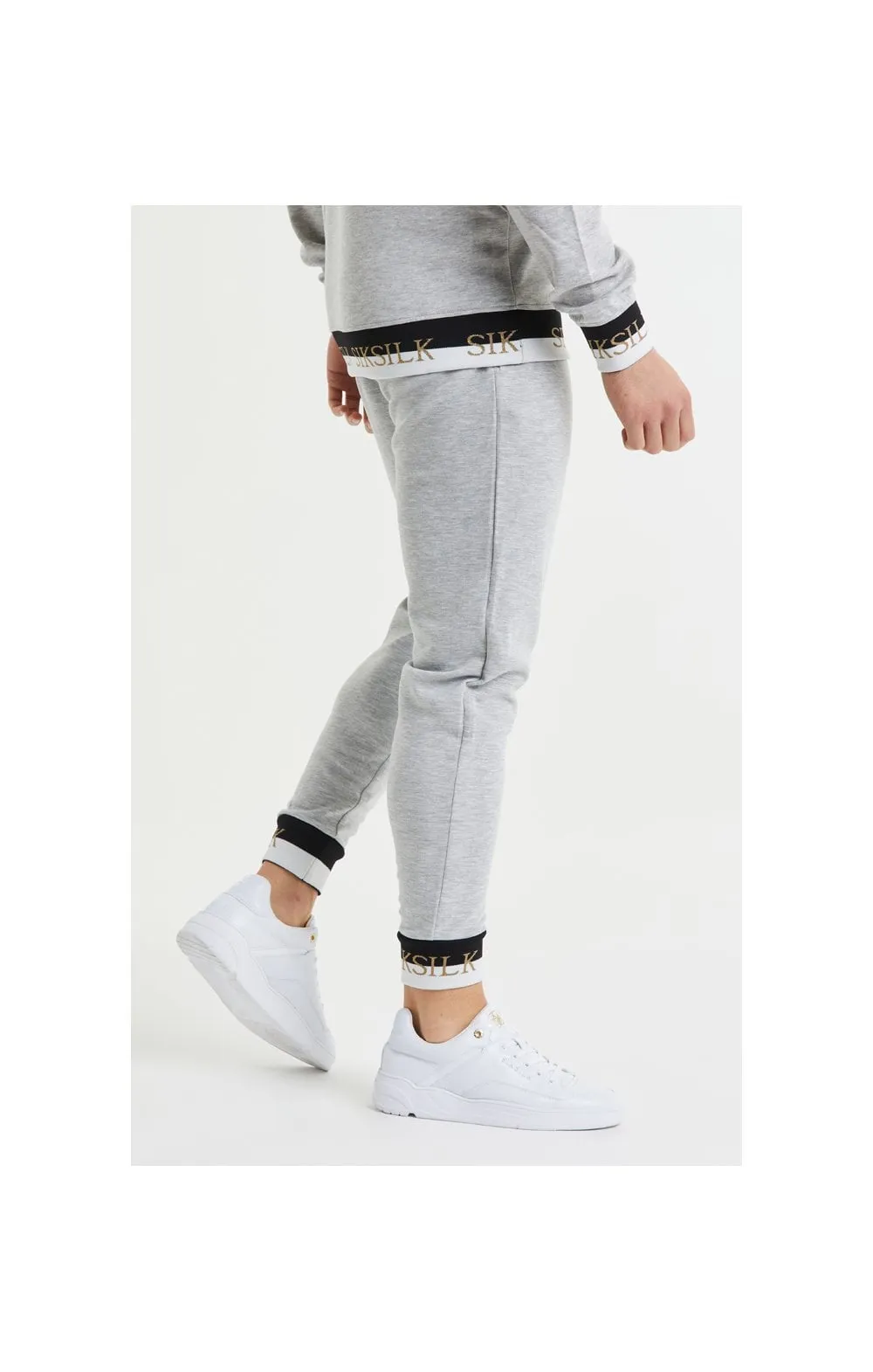 SikSilk Deluxe Fitted Jogger - Grey Marl sold by Siksilk product image thumbnail 2