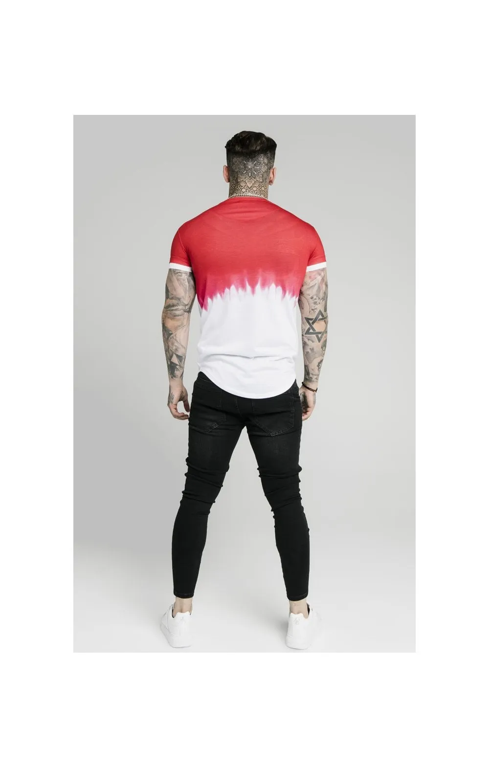 SikSilk S/S Dip Dye Tee – Red & White sold by Siksilk product image thumbnail 5