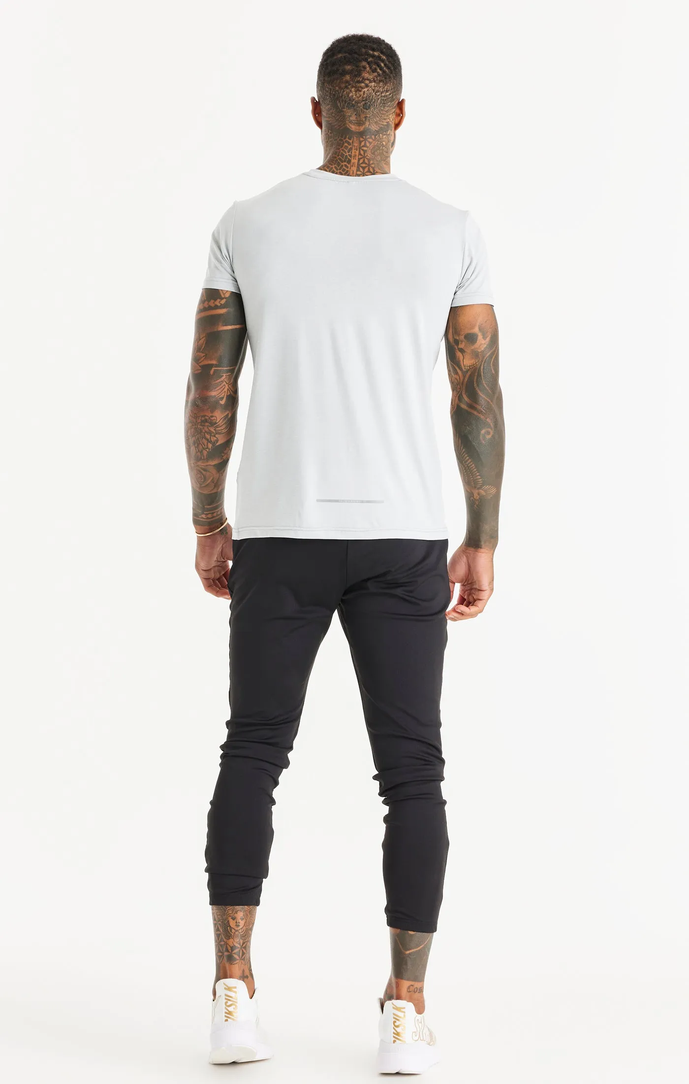 Grey Marl Sports Poly T-Shirt sold by Siksilk product image thumbnail 4