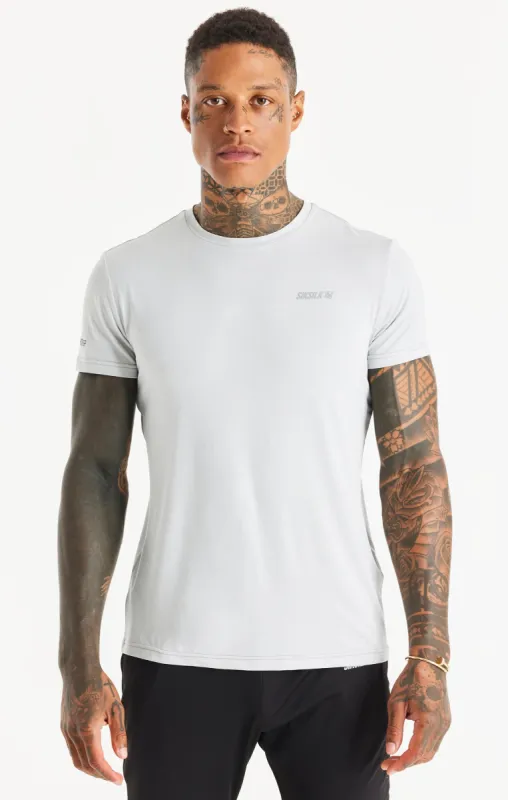 Grey Marl Sports Poly T-Shirt sold by Siksilk