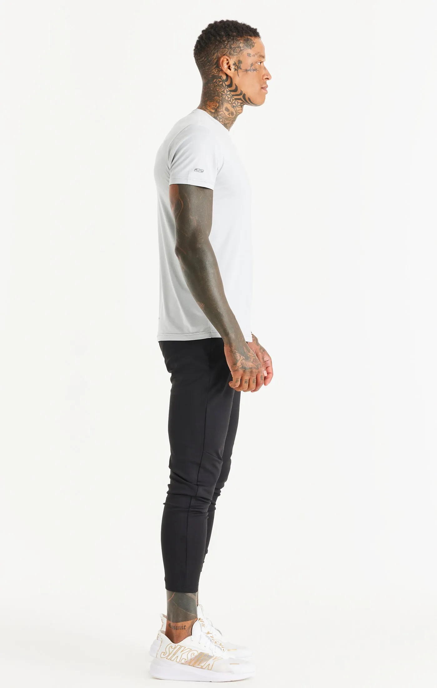 Grey Marl Sports Poly T-Shirt sold by Siksilk product image thumbnail 5