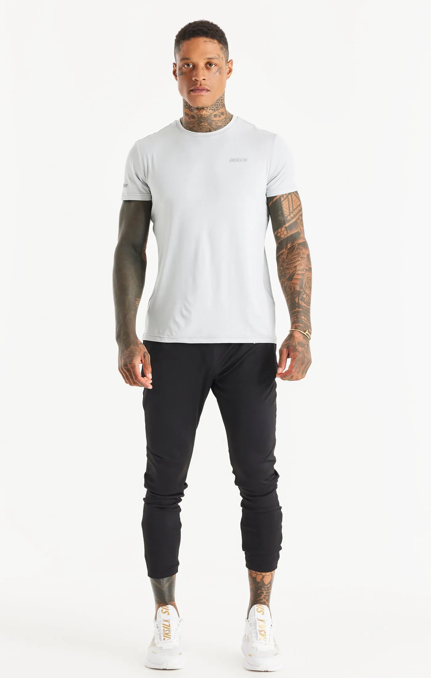 Grey Marl Sports Poly T-Shirt sold by Siksilk product image thumbnail 3
