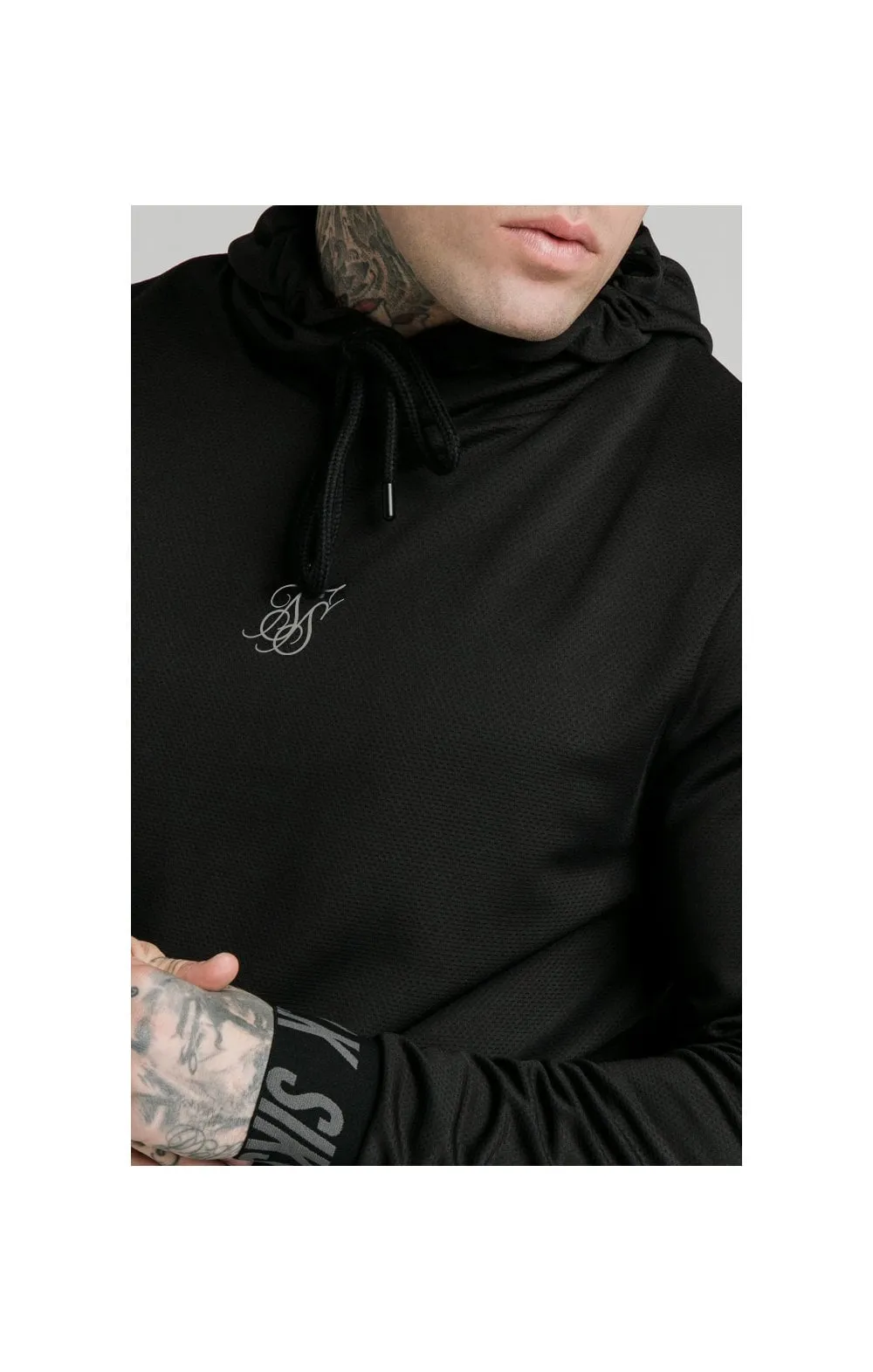 SikSilk Active Muscle Fit Overhead Hoodie - Black sold by Siksilk product image thumbnail 2
