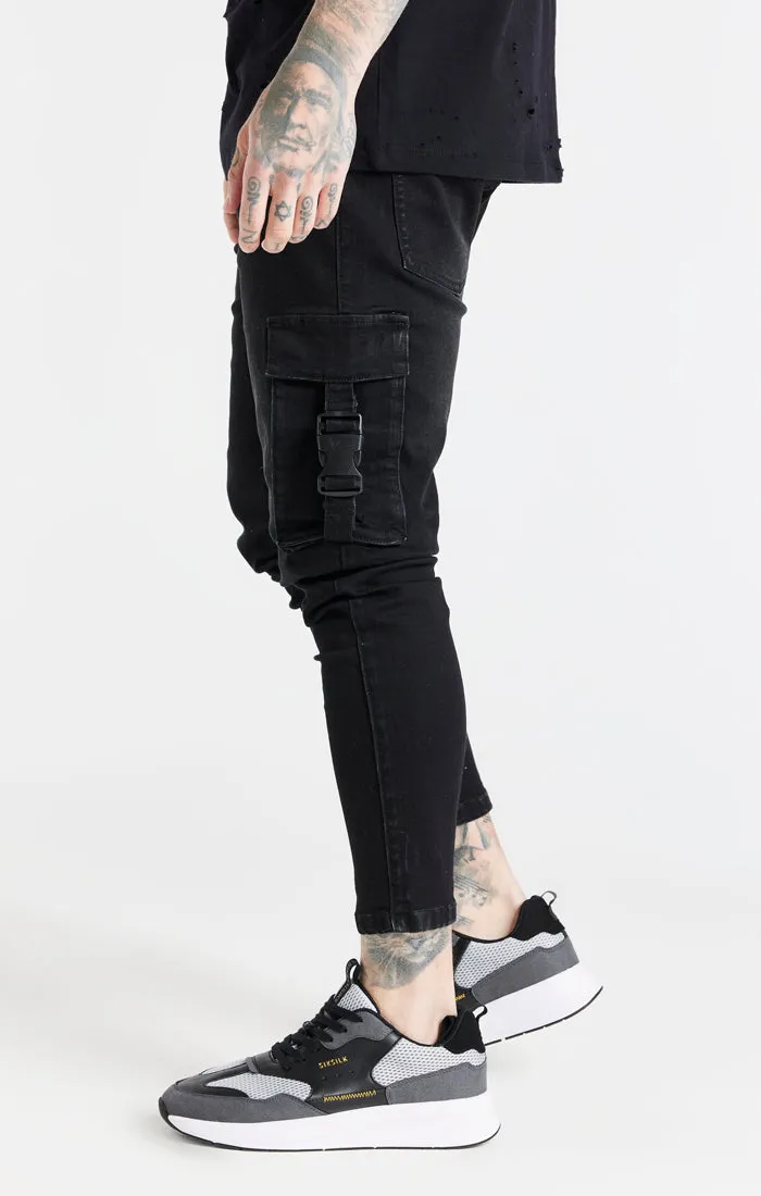 Black Cargo Skinny Jean sold by Siksilk product image thumbnail 2