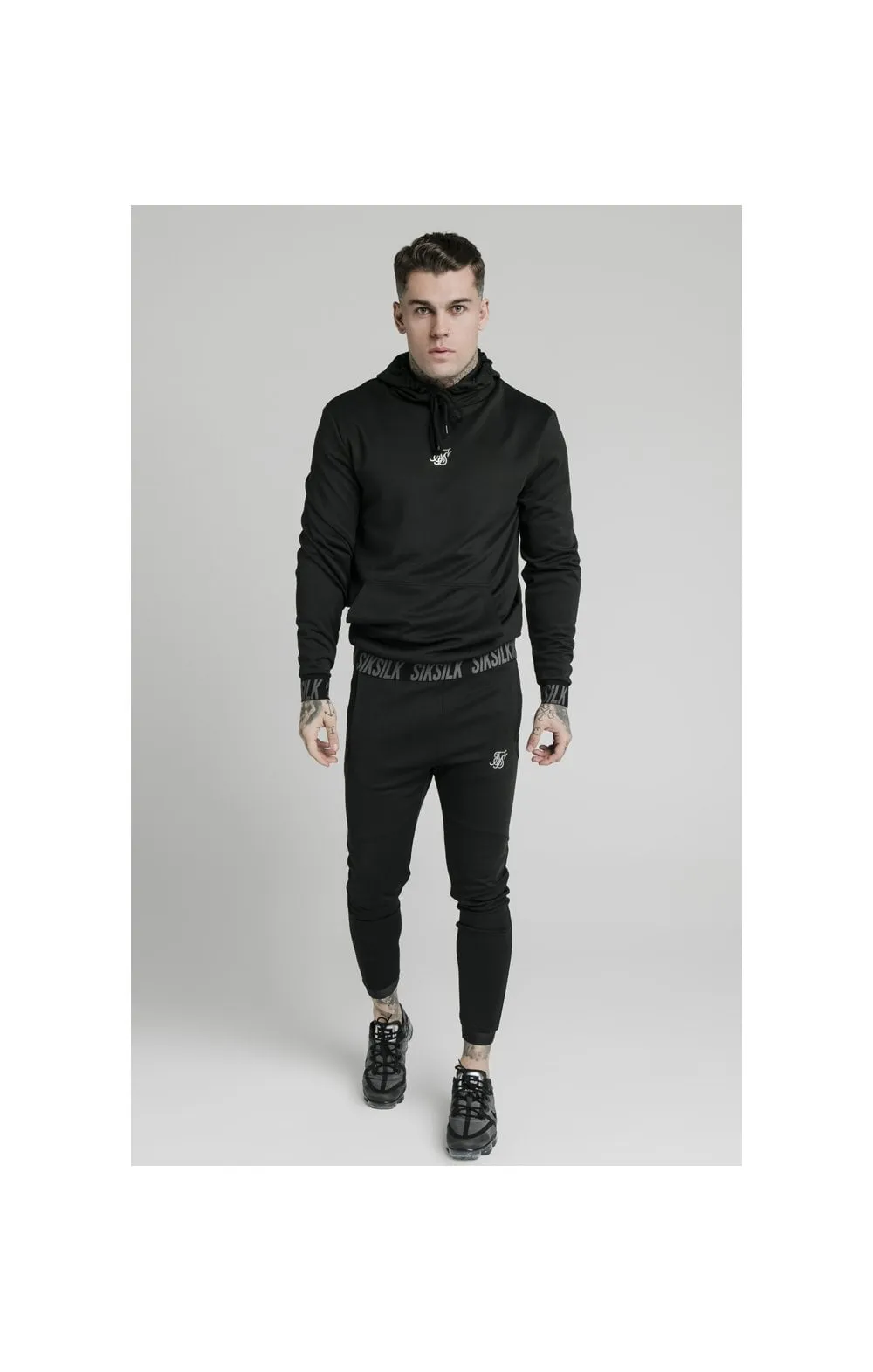 SikSilk Active Muscle Fit Overhead Hoodie - Black sold by Siksilk product image thumbnail 3