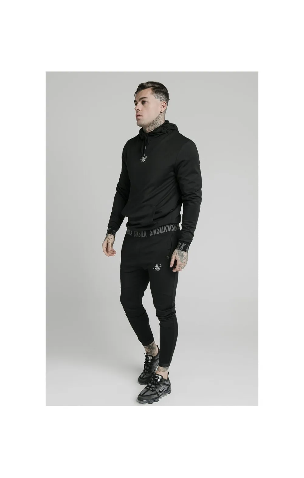 SikSilk Active Muscle Fit Overhead Hoodie - Black sold by Siksilk product image thumbnail 4