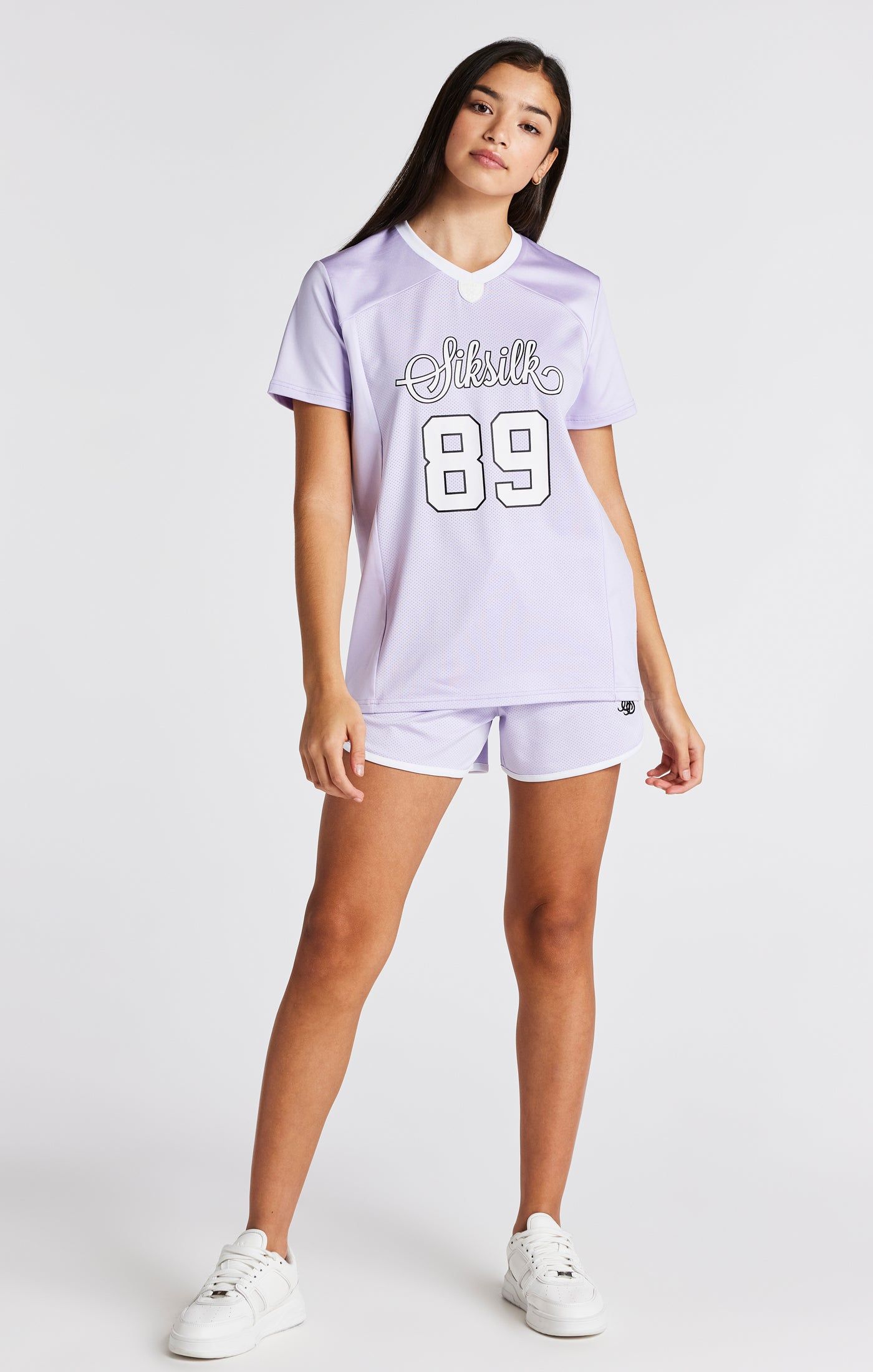 Girls Purple Retro Football Jersey sold by Siksilk product image thumbnail 3
