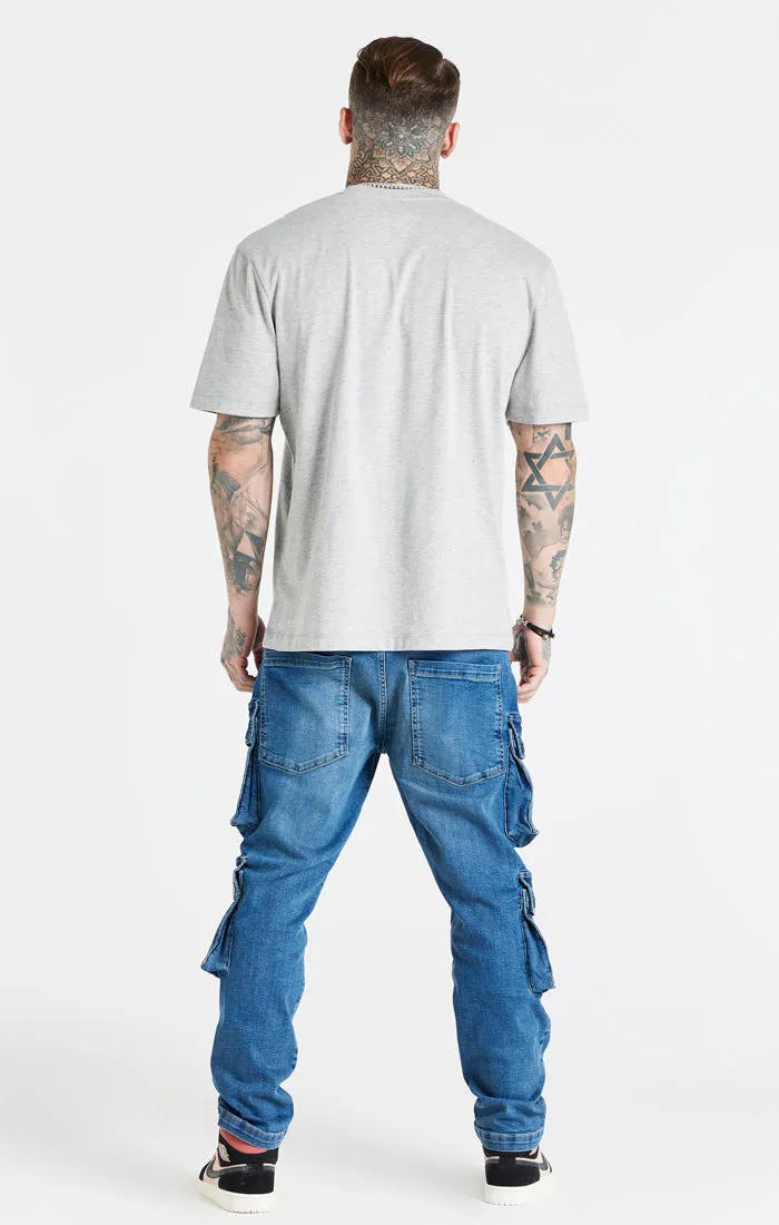 SikSilk Rhinestone Straight Hem Tee - Grey Marl sold by Siksilk product image thumbnail 5